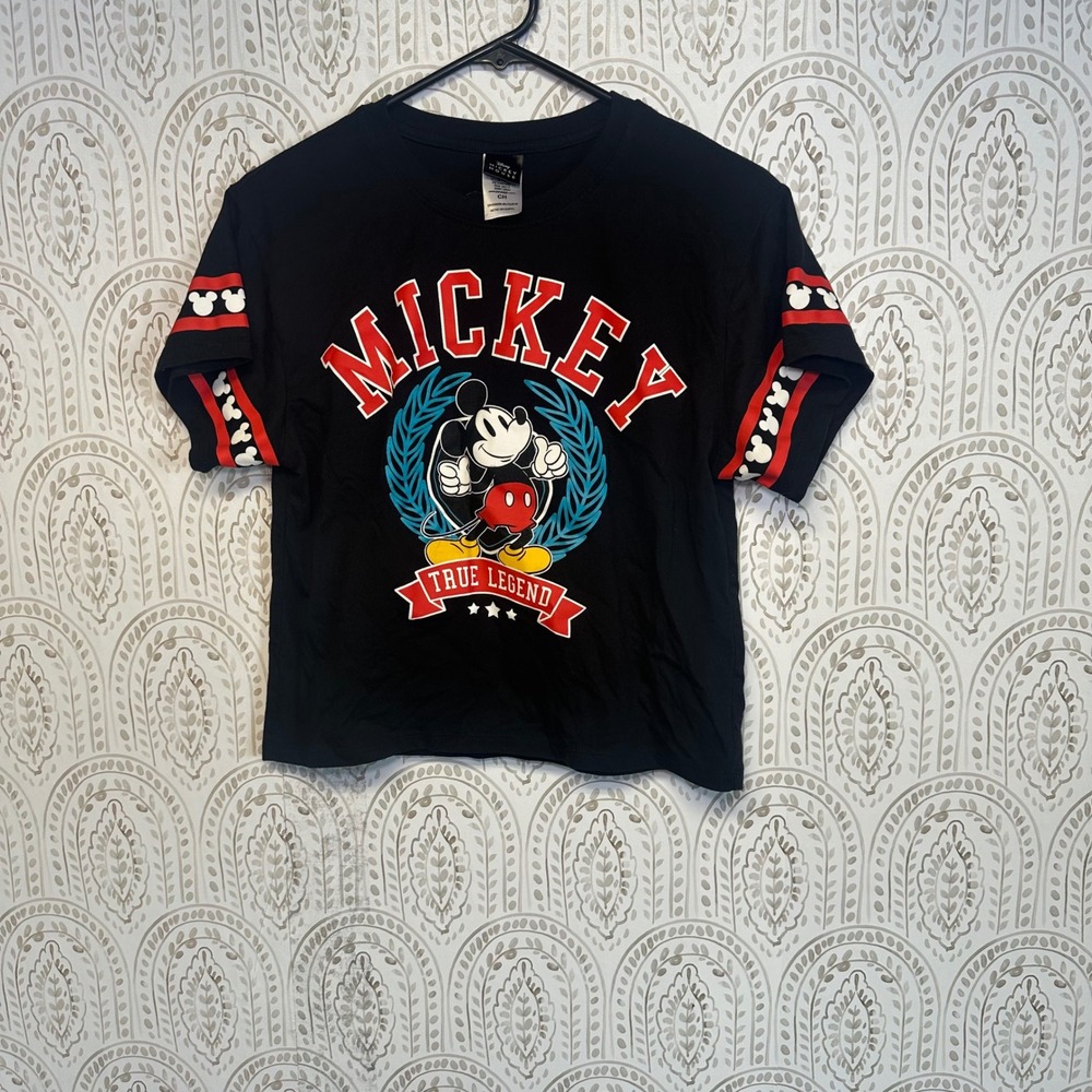Kids Disney Mickey Mouse True Legend Black T Shirt Size small‎